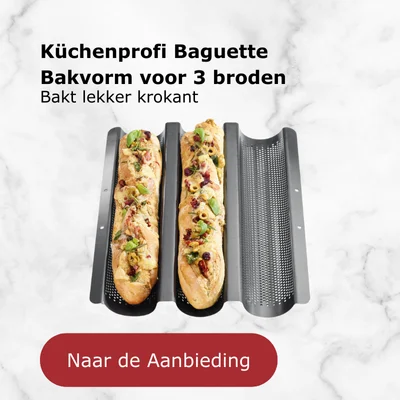 Küchenprofi Stokbrood & Baguette Bakvorm voor 3 broden